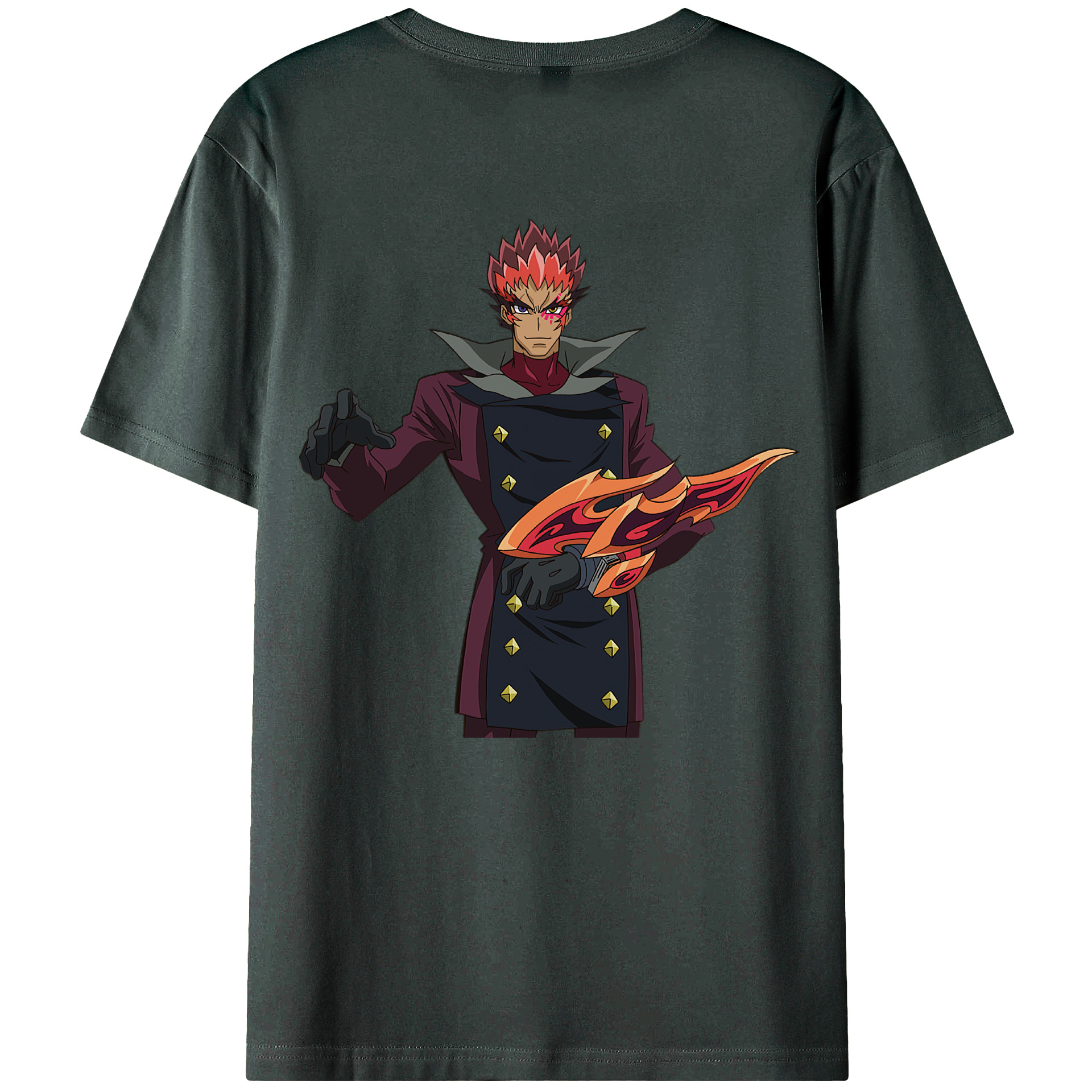 （画像用） 遊☆戯☆王 Yu-Gi-Oh! 綿100％ メンズ半袖Tシャツ（バックプリント） 通気性